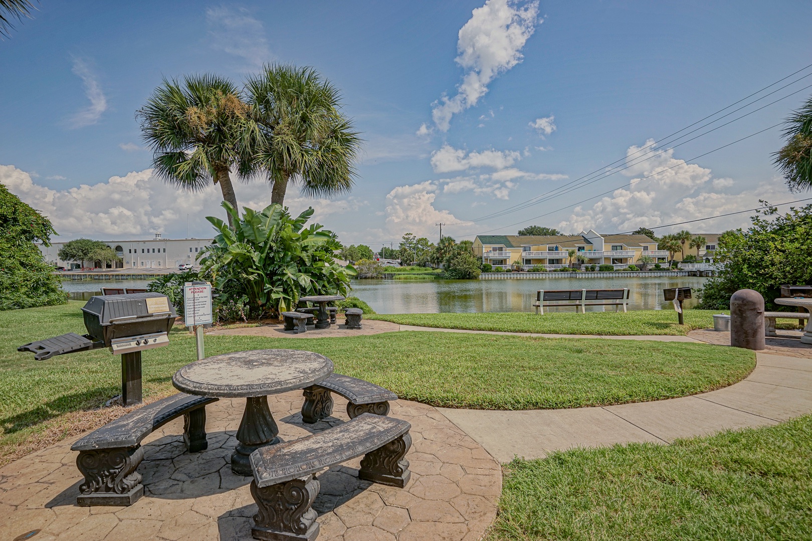 Bask in the Florida sunshine with water views while you grill up a feast!