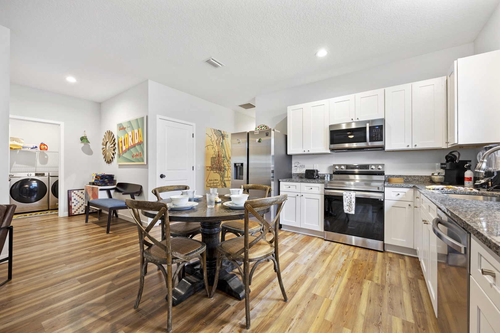 The updated kitchen offers ample space & all the comforts of home