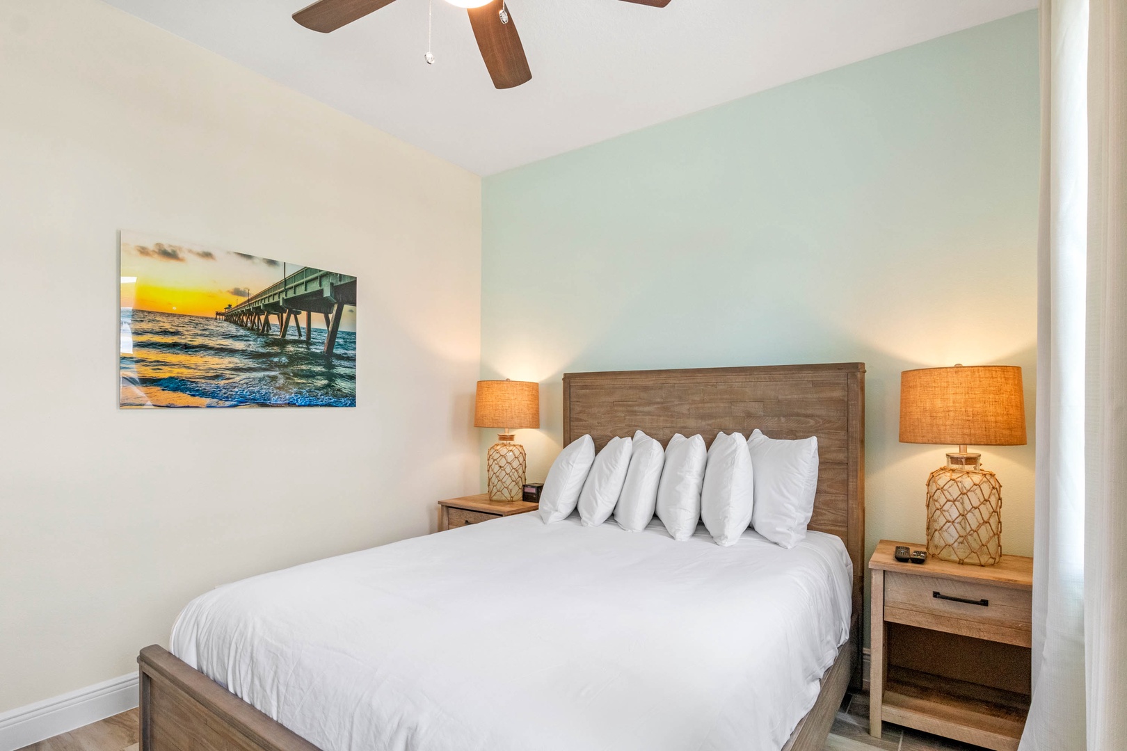 Bedroom 3: Queen Bedroom with Ceiling Fan and Smart TV