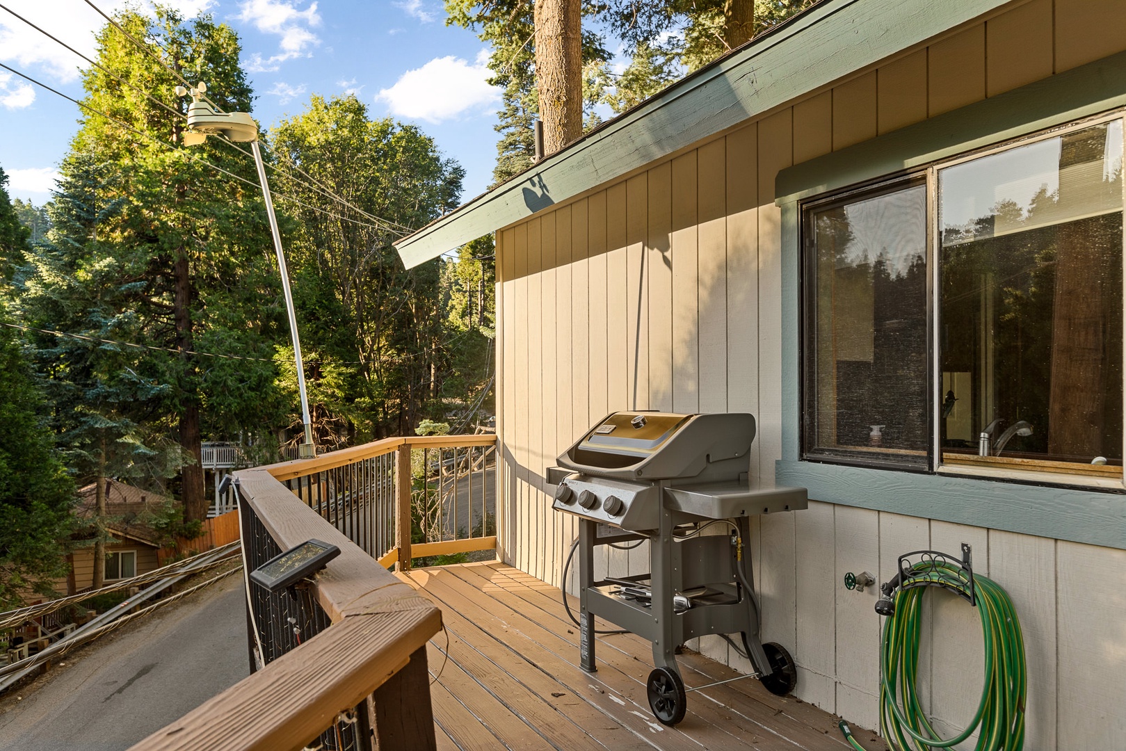 Head out to the sunny back deck to grill up a feast!