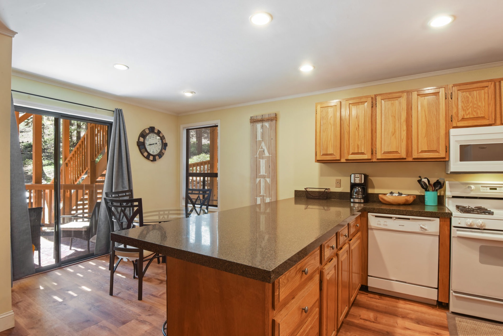 Open kitchen allows you to socialize and cook as a family