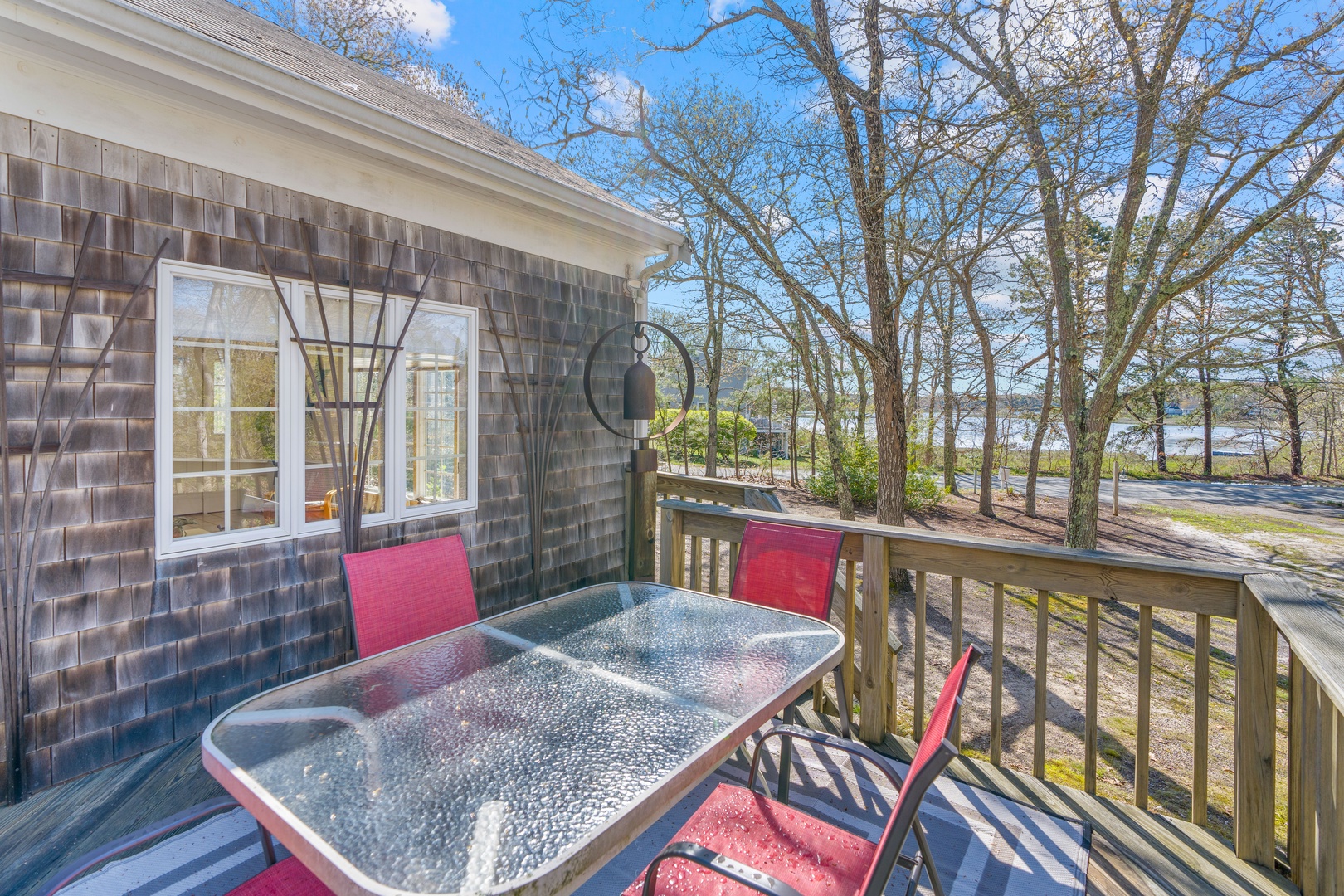 Lounge the day away or dine alfresco with water views on the deck