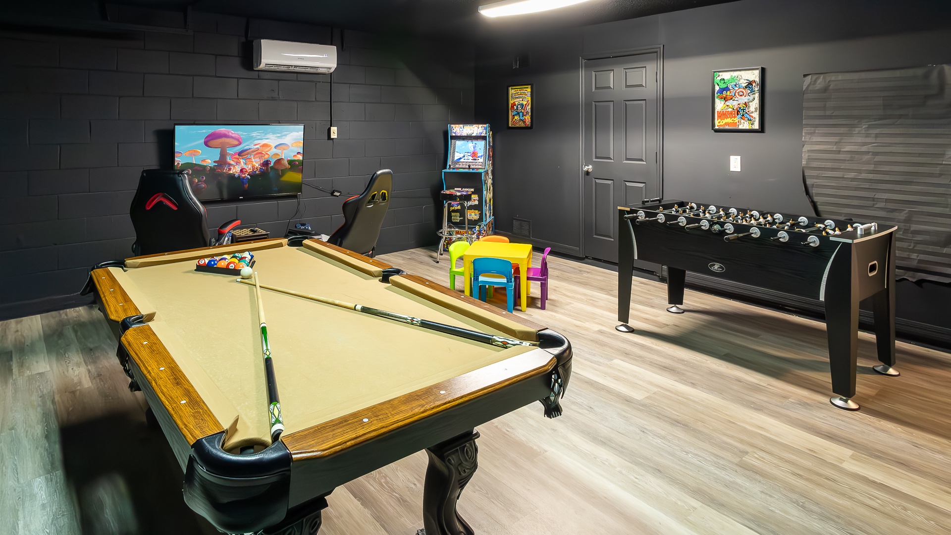 Unleash your competitive side in the garage game room! #GameOn