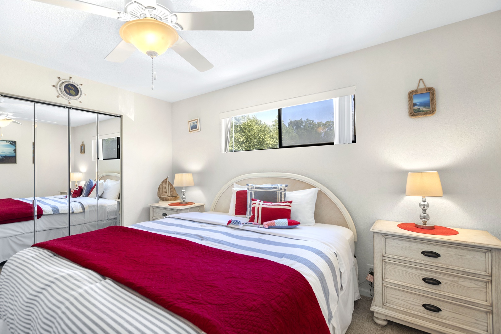 Recharge in the spacious bedroom retreat, boasting a plush king bed