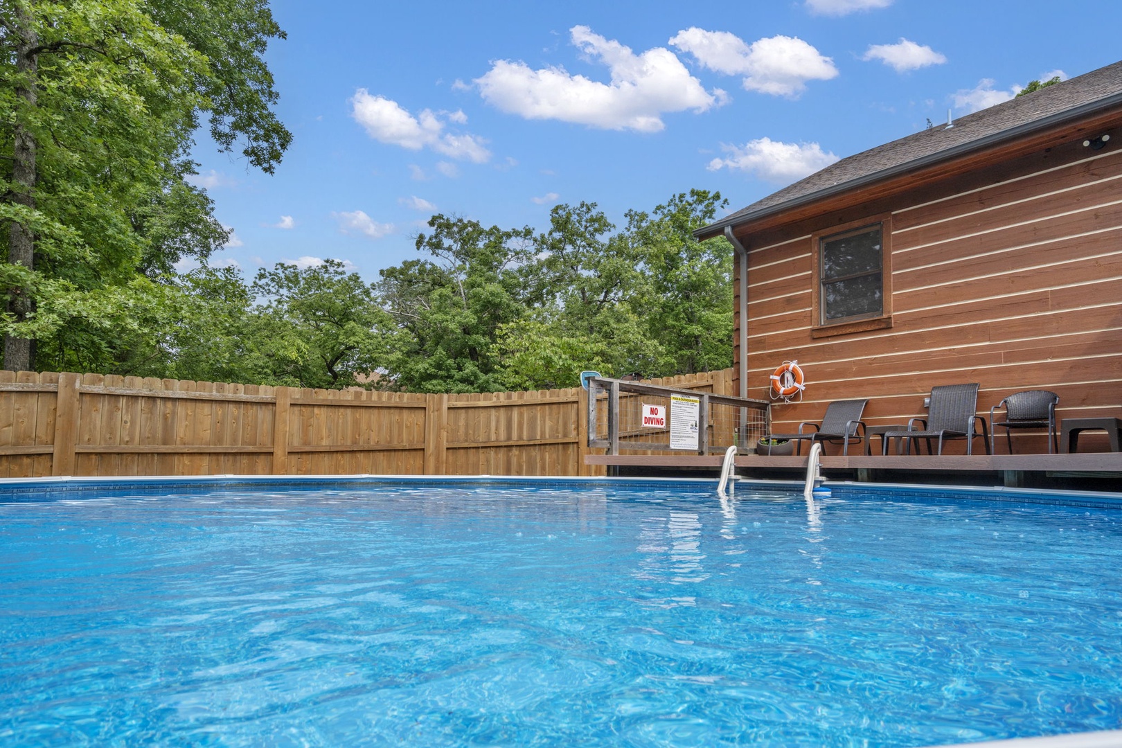 Take a dip in the private pool