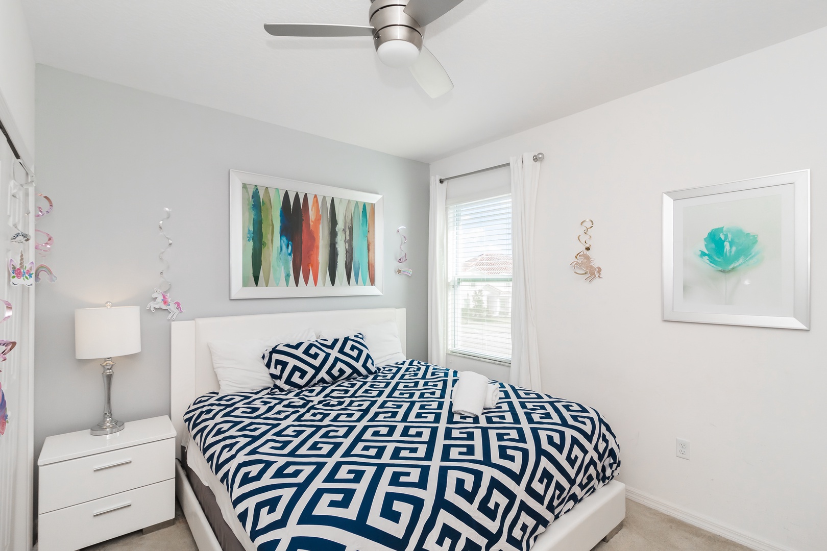Bedroom 8 with King bed, TV, and en suite (2nd floor)
