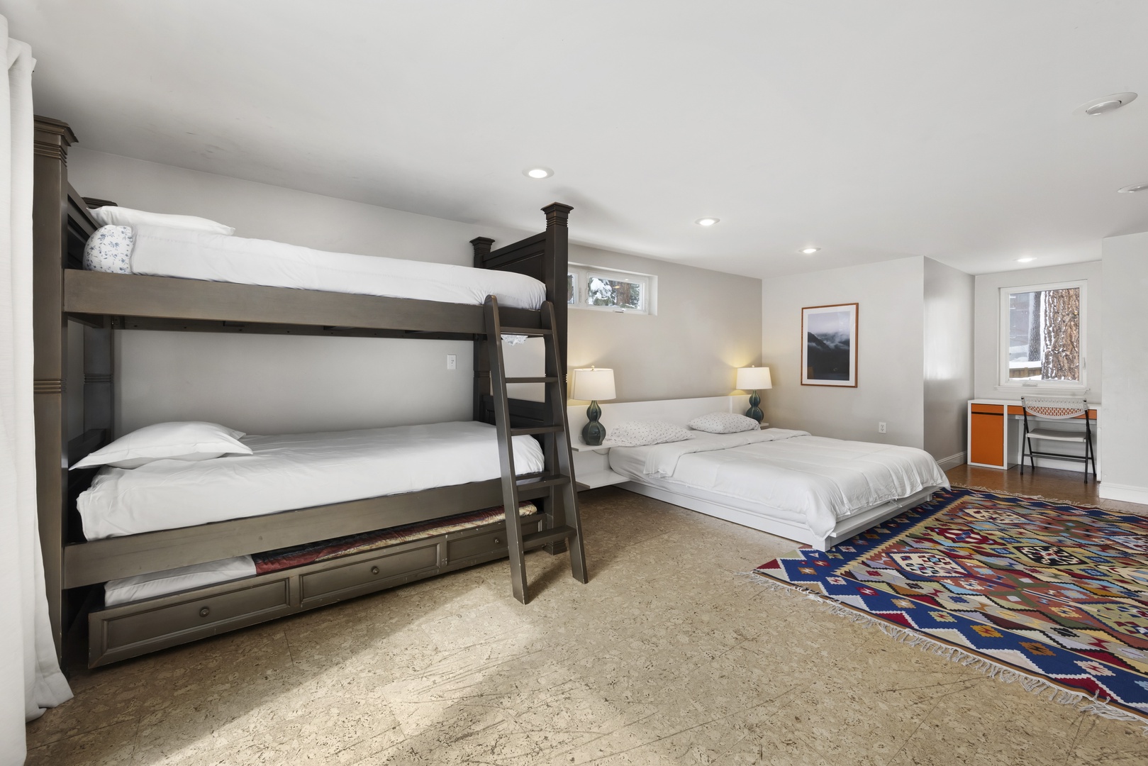 Bedroom #1 with Bunk Bed Twin/Twin with Twin Trundle and a King Bed