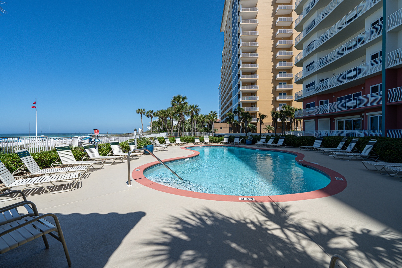Make a splash or lounge the day away at the one of two sparkling pools!