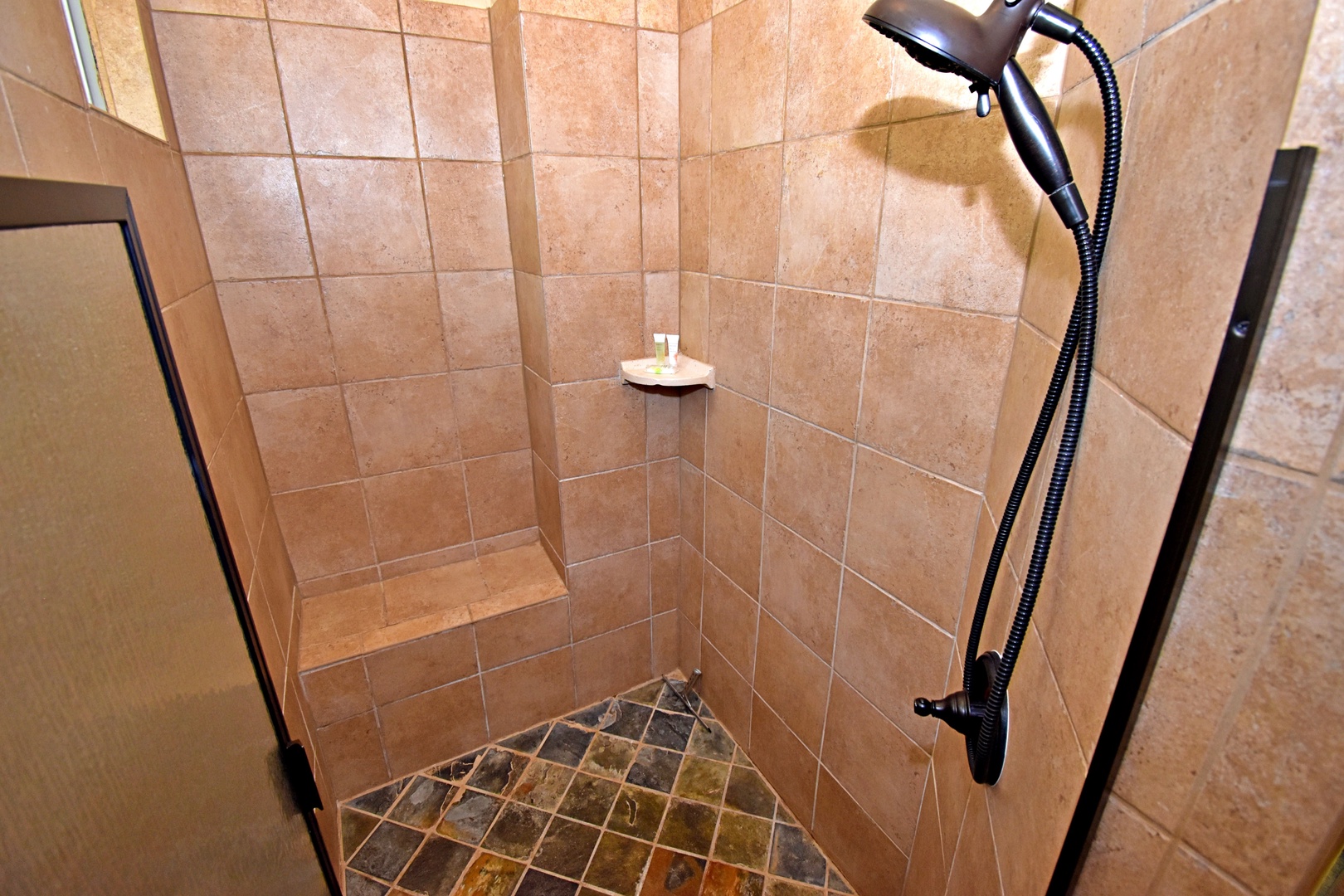 Bathroom 2 private en-suite with double vanity, and walk-in shower (1st floor)
