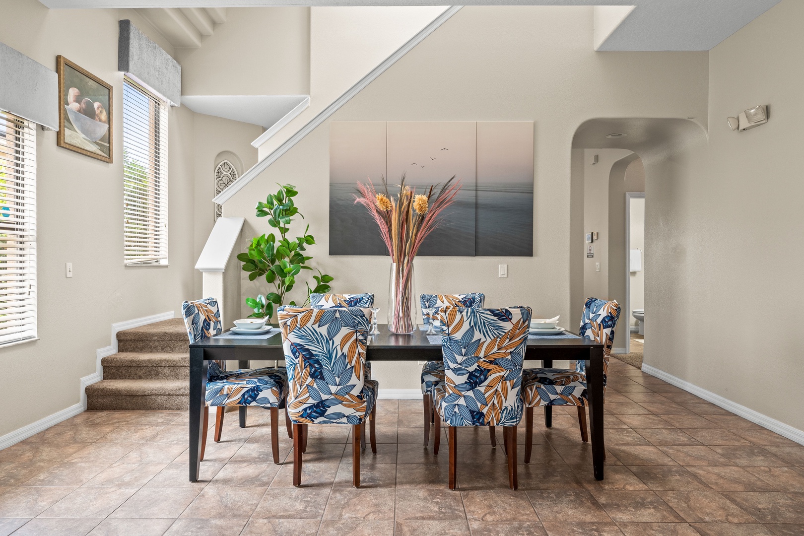 Dining table with seating for 6