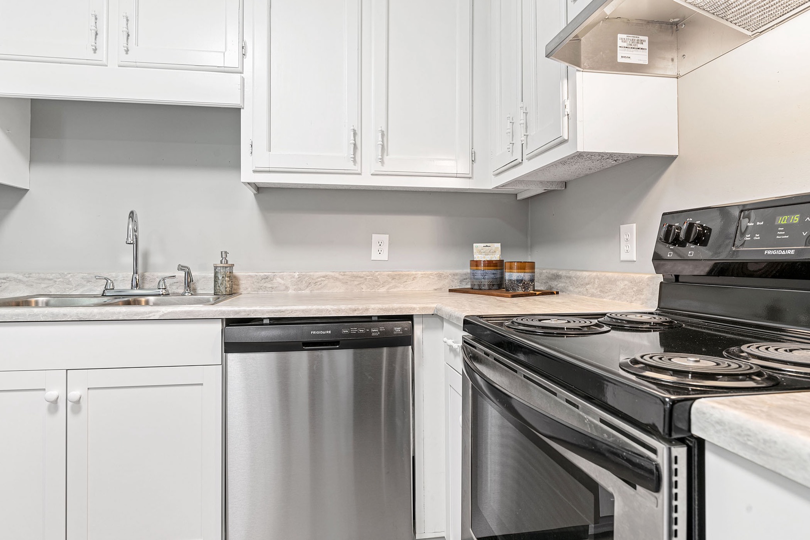 The cozy, well-equipped kitchen offers all the comforts of home