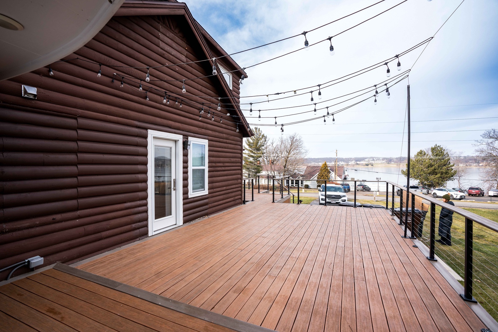 Take in the fresh air & gorgeous views on the large side deck