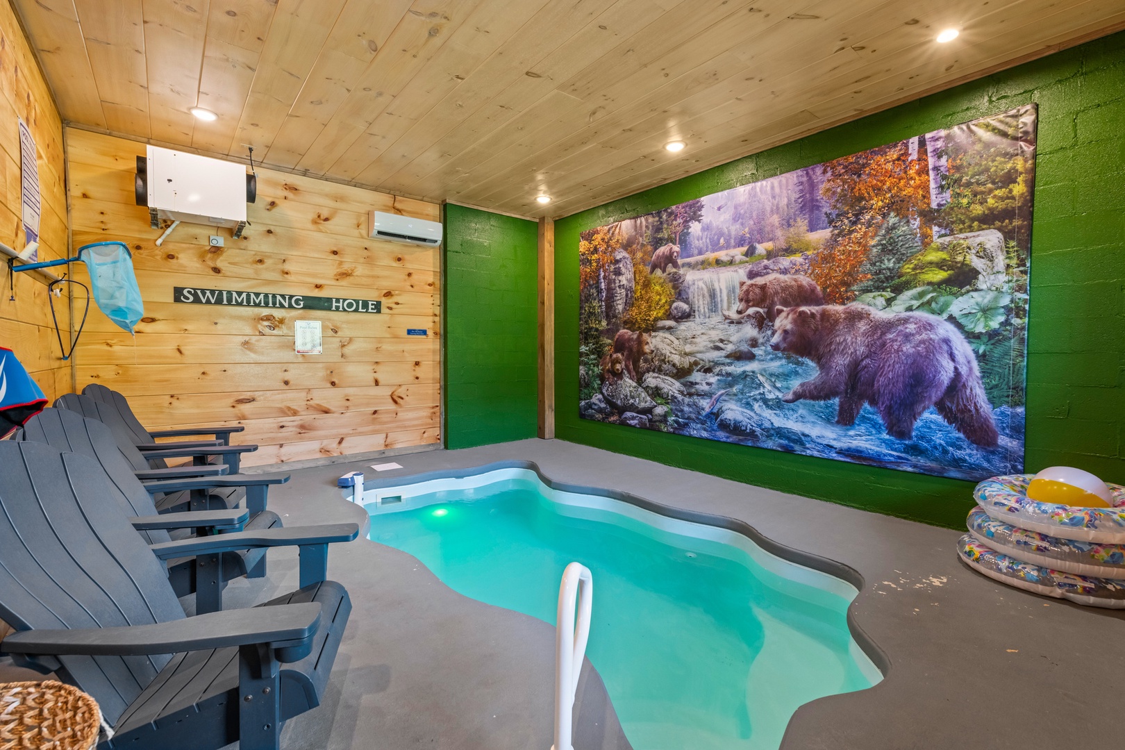 Dive into relaxation with the private indoor pool