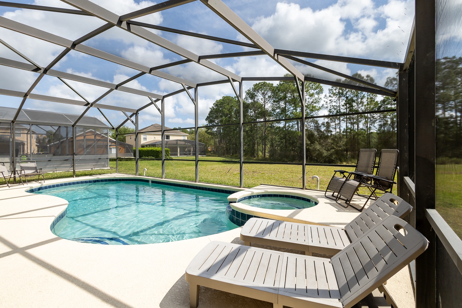 Lounge the day away or make a splash in your sparkling private pool
