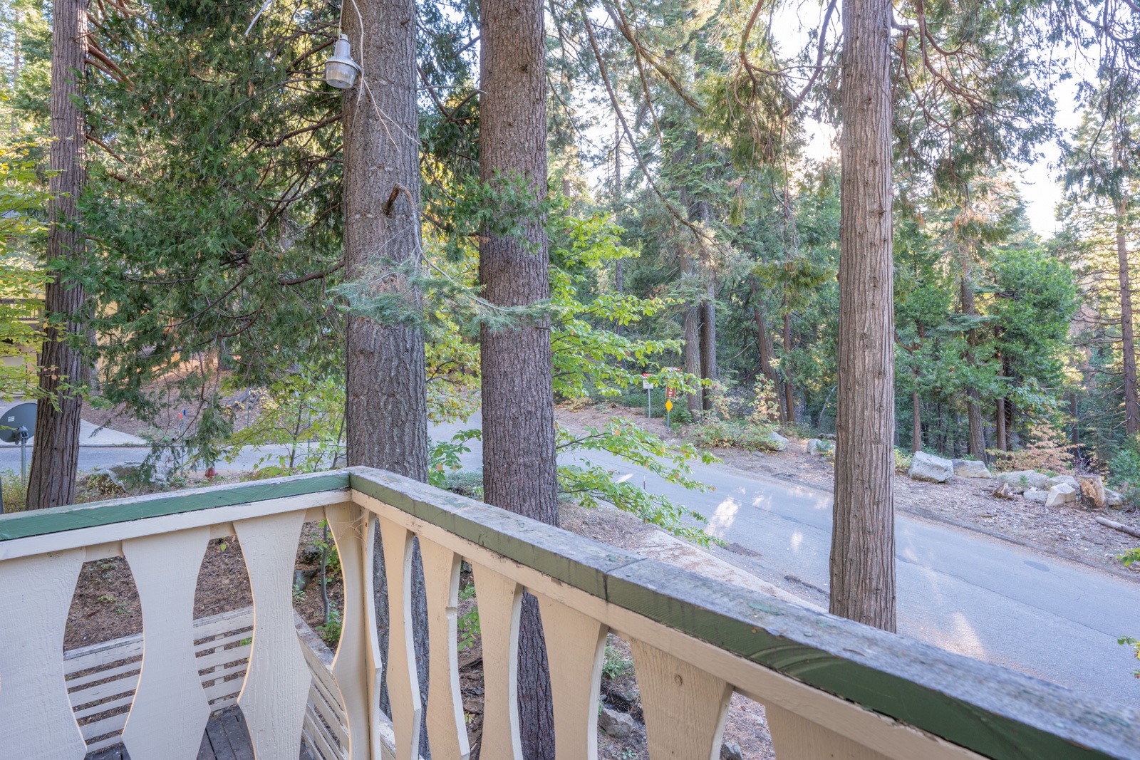 Step out onto the upper-level balcony & take in the fresh air