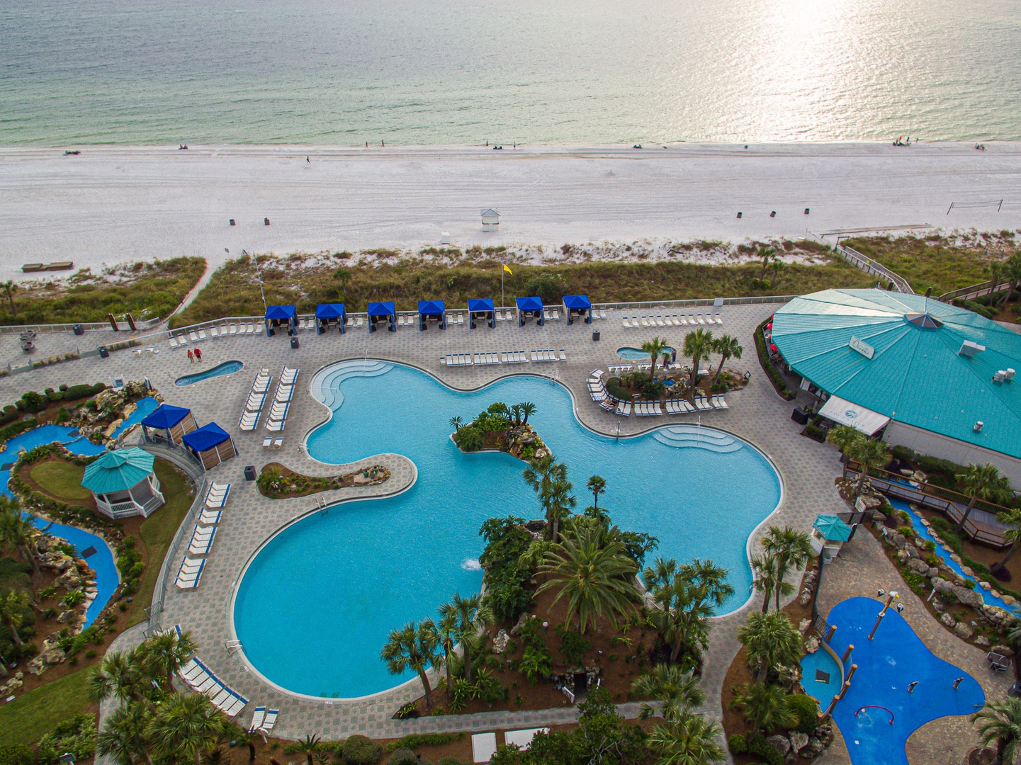 Aerial View of the Pool Area