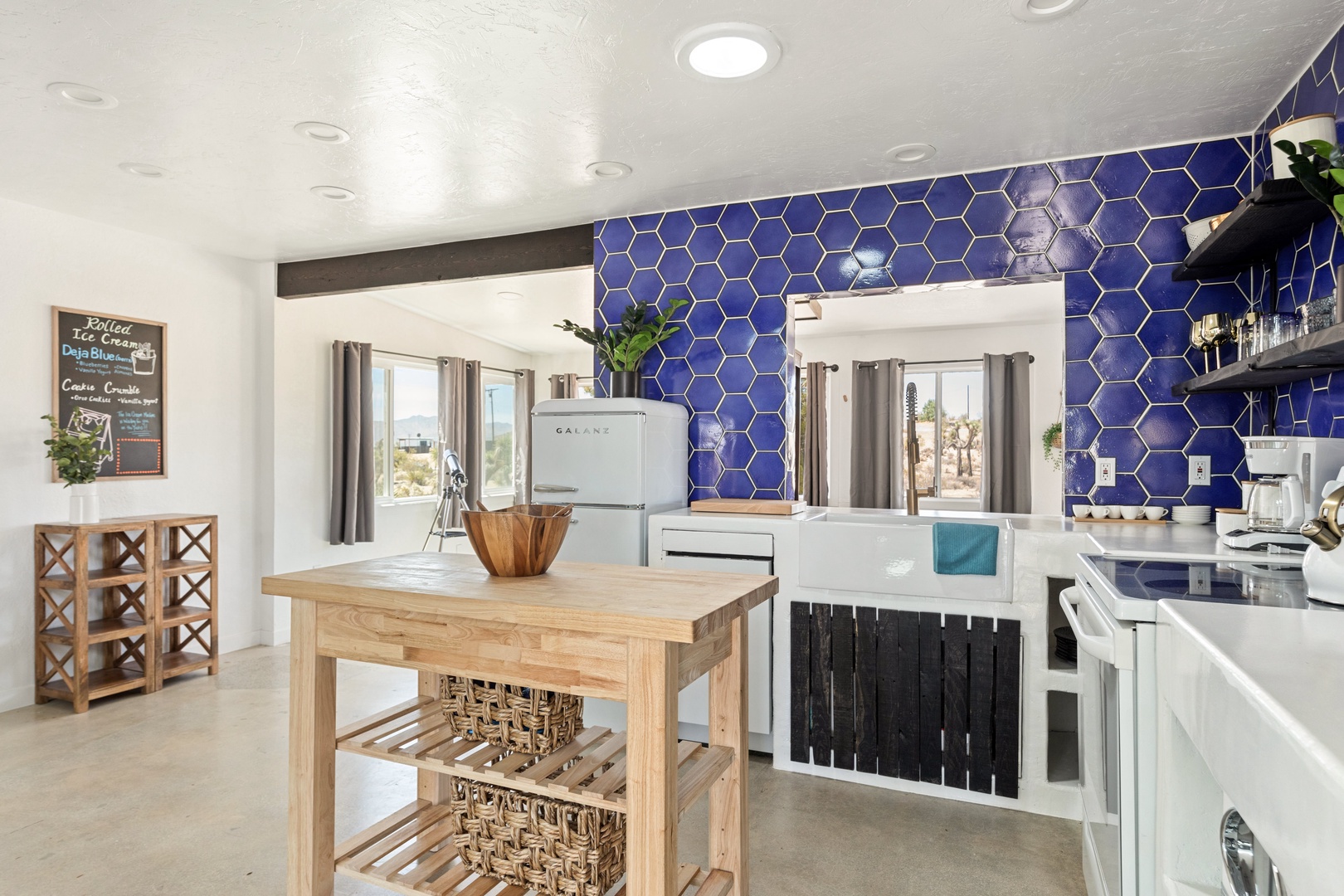 Full kitchen with island