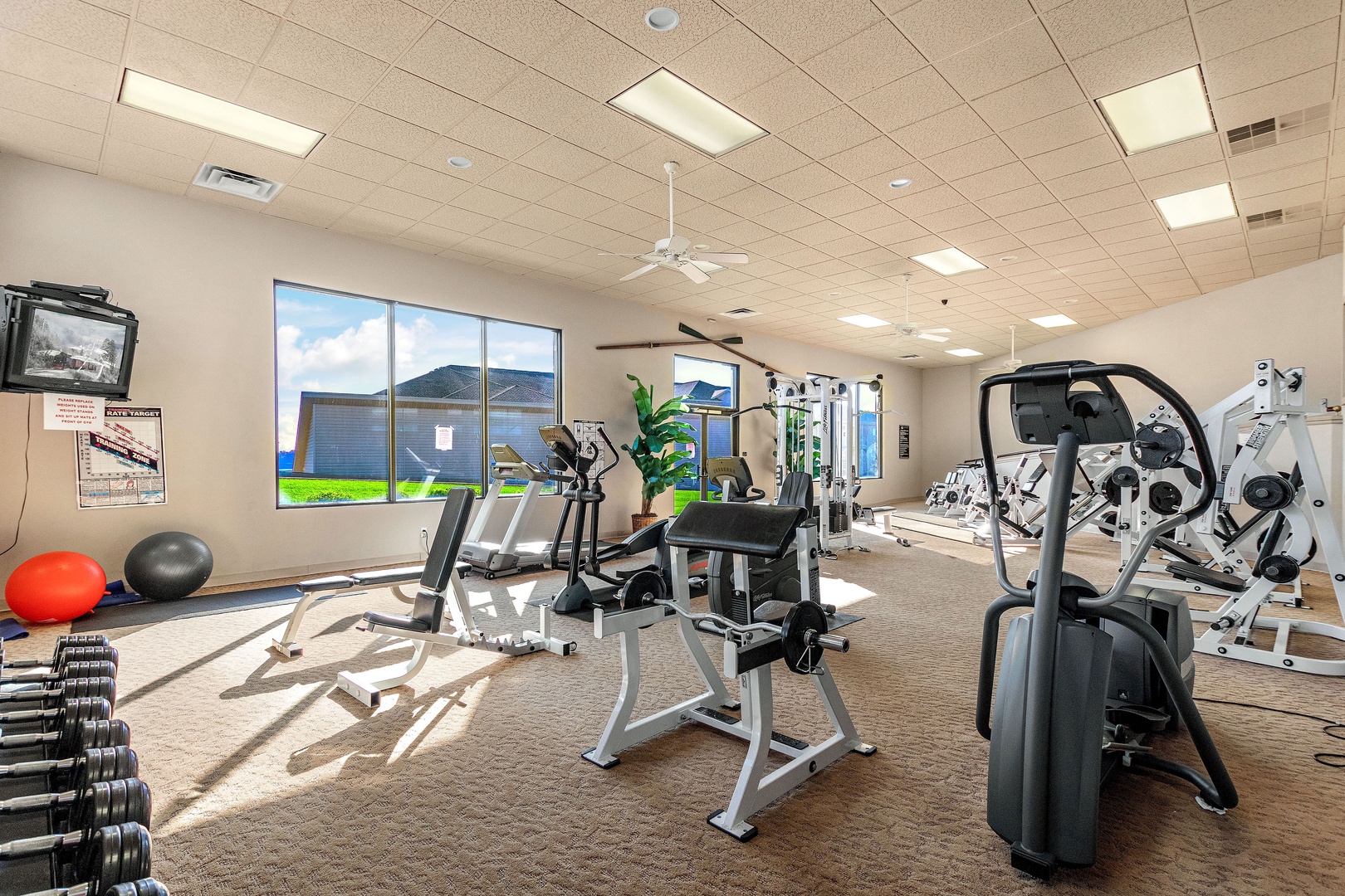 Gym amenities are available for your stay