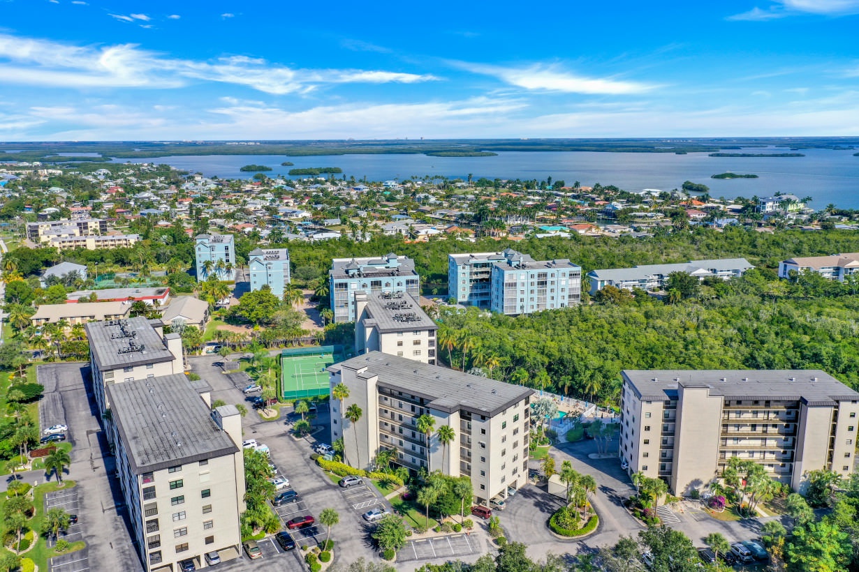 Aerial view of complex