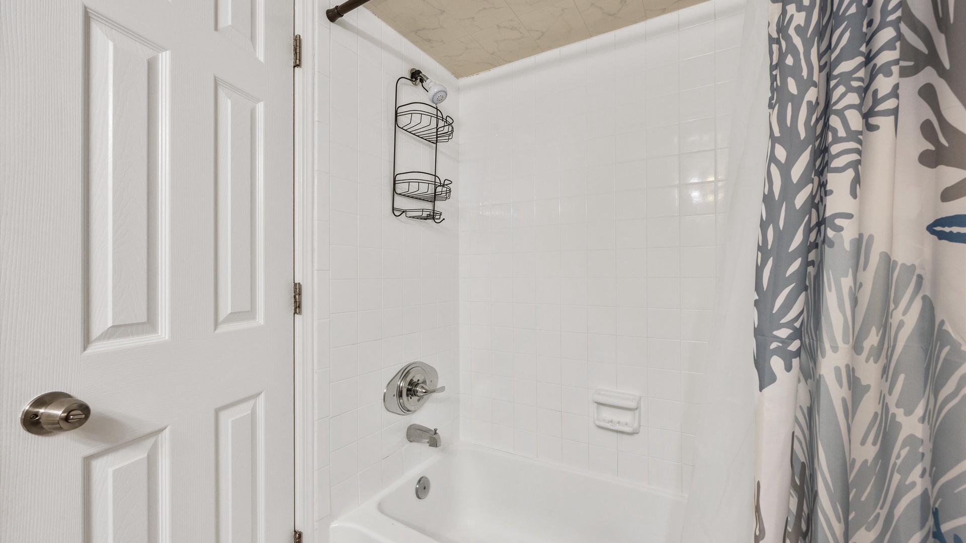 The second full bath includes a single vanity & shower/tub combo