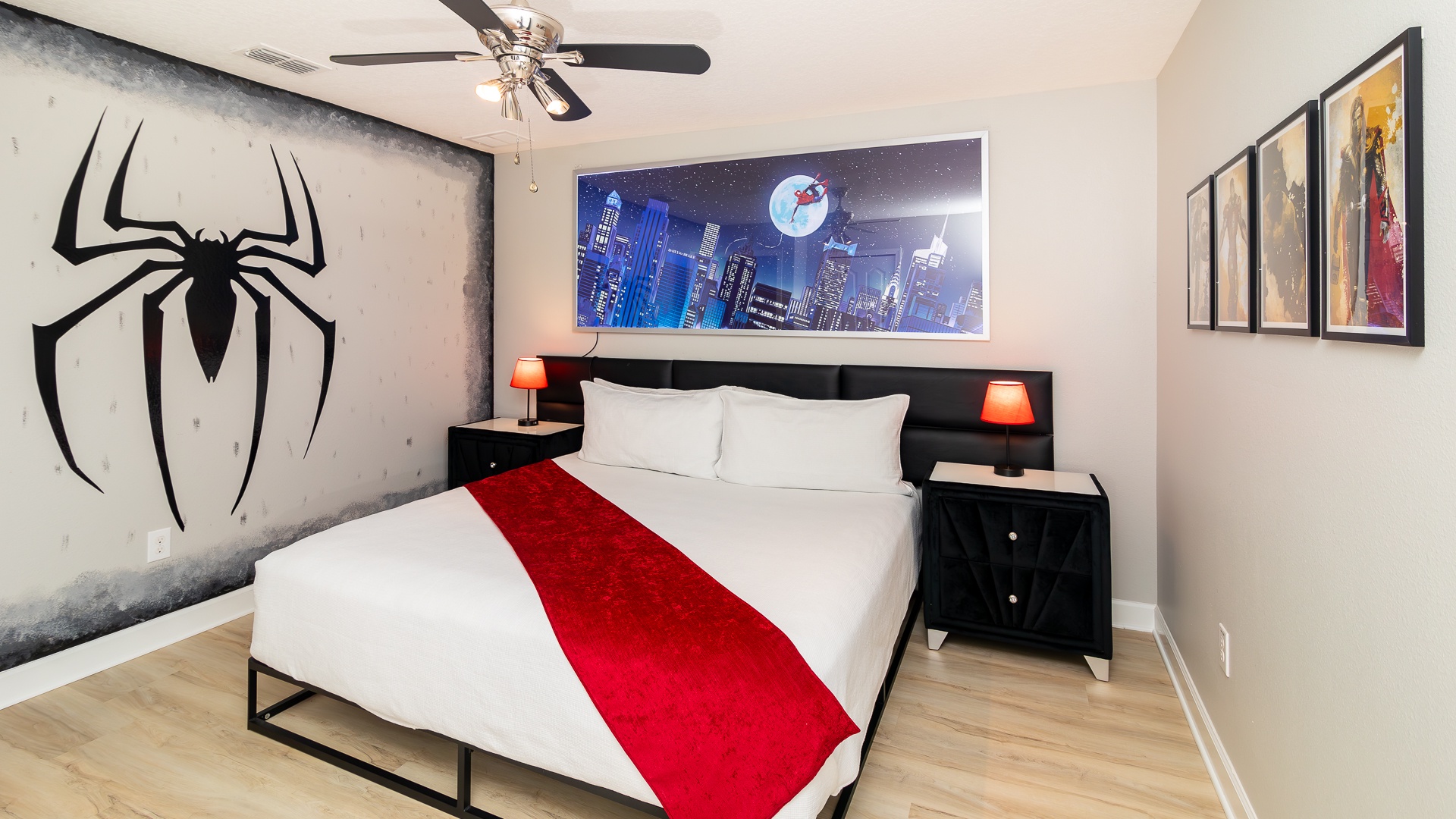 With great power comes great… rest, in this super-powered king bedroom retreat