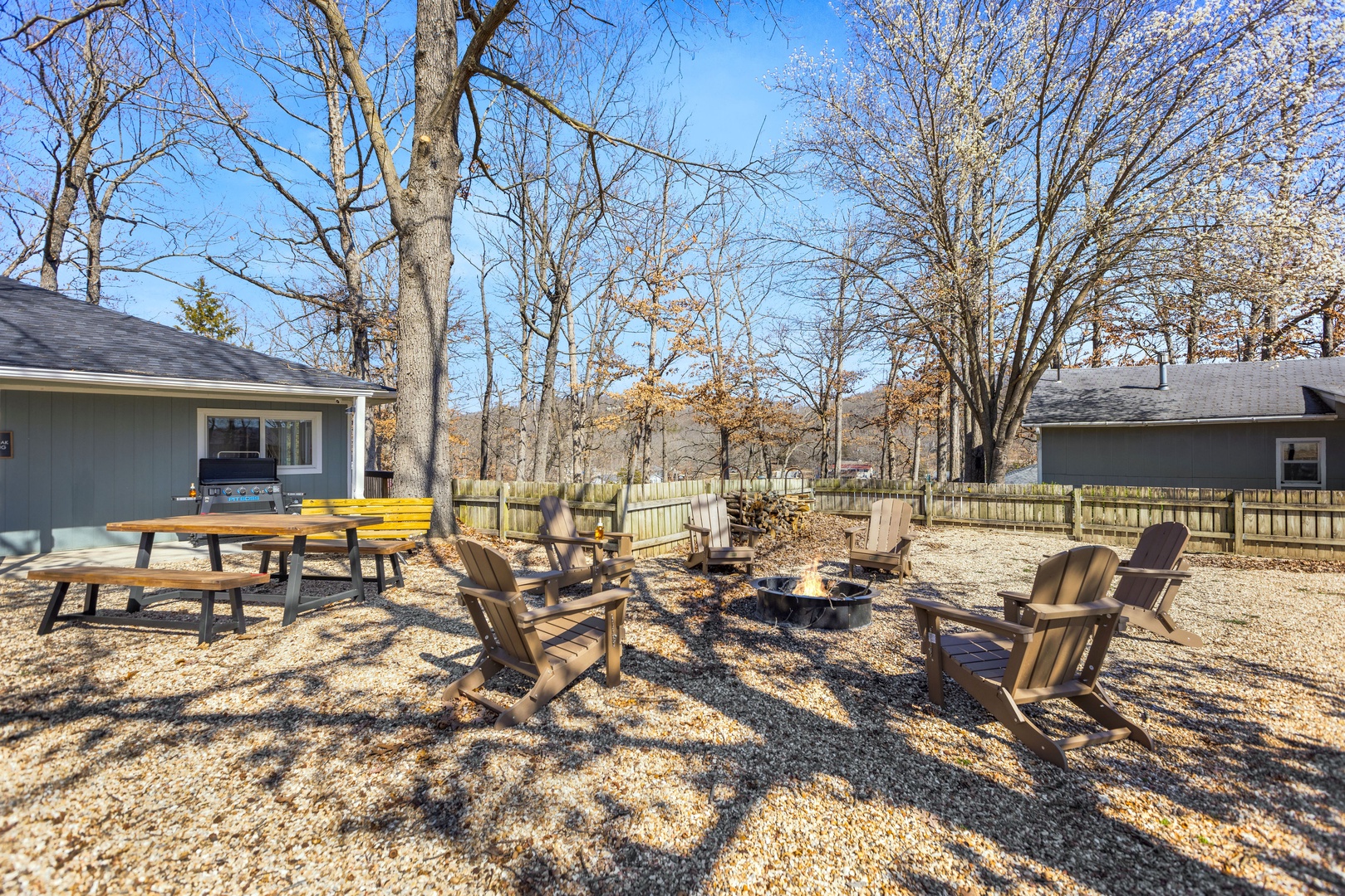 Lounge in the Adirondack chairs & create cherished fireside moments