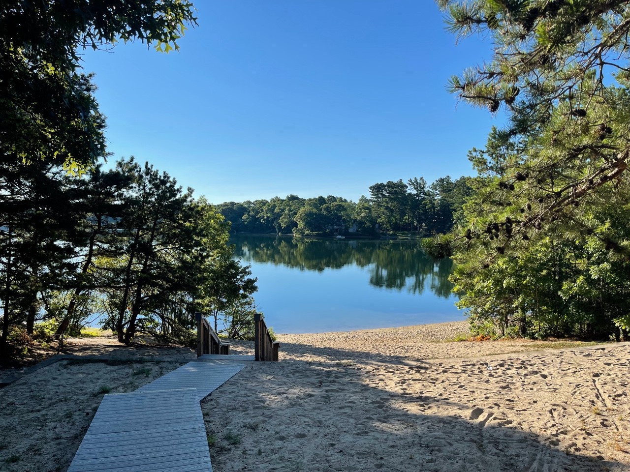 Waterside serenity is just a short stroll away