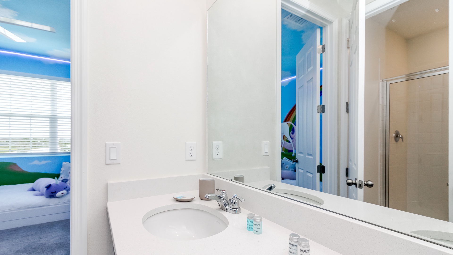 Second Floor Bathroom #4 Jack-N-Jill walk in shower to Bedroom 2/3