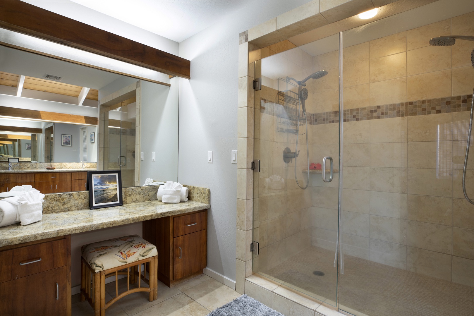 Bathroom #1 Shower and Tub En-Suite to Bedroom #1