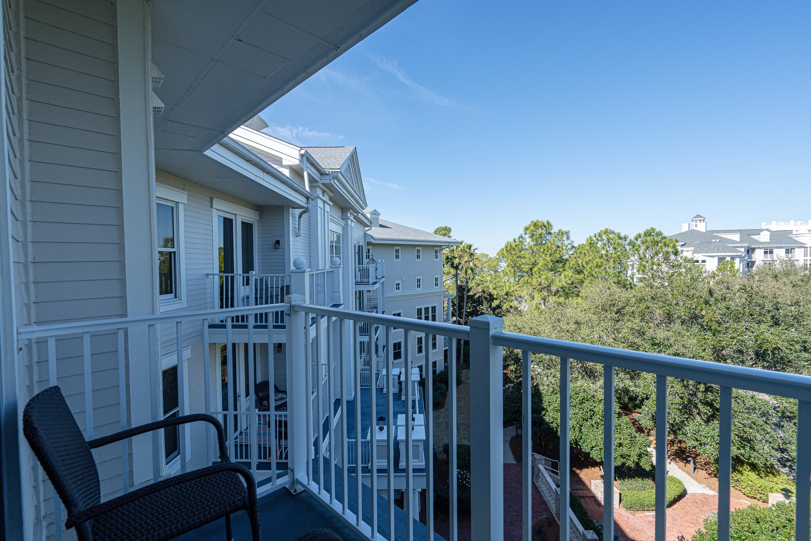 Sip morning coffee or enjoy an evening beverage on the breezy balcony