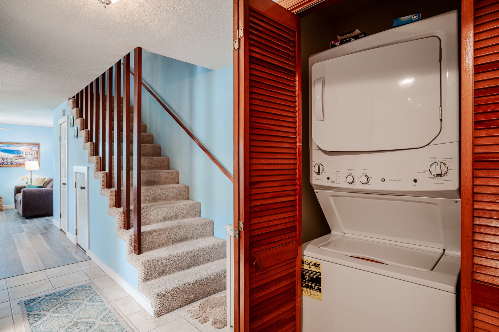 Private laundry is available for your stay at the entryway