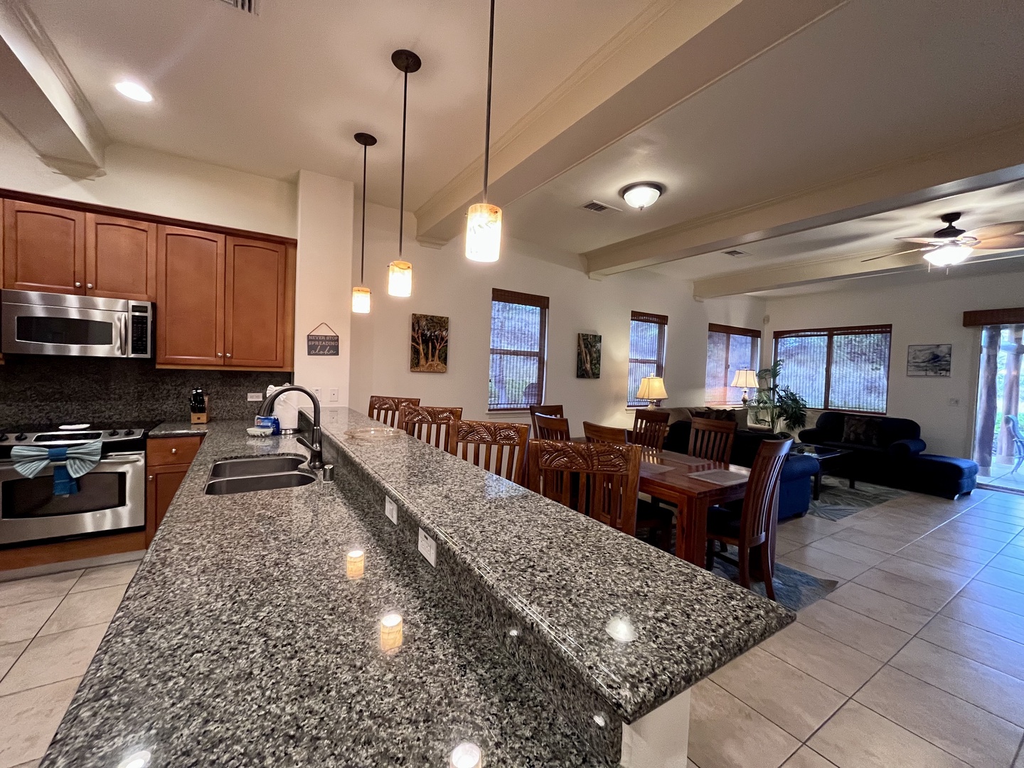 Kitchen and dining area