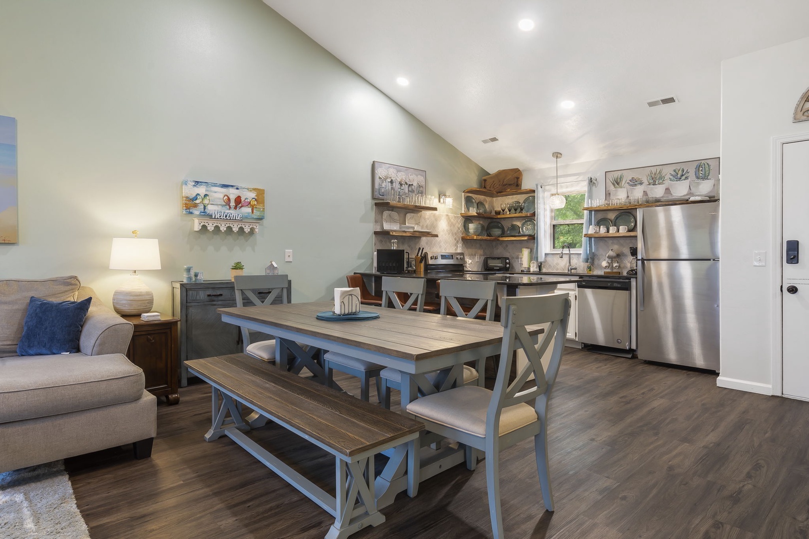 The whole family will love spending time together in the open Living/Dining and Kitchen areas