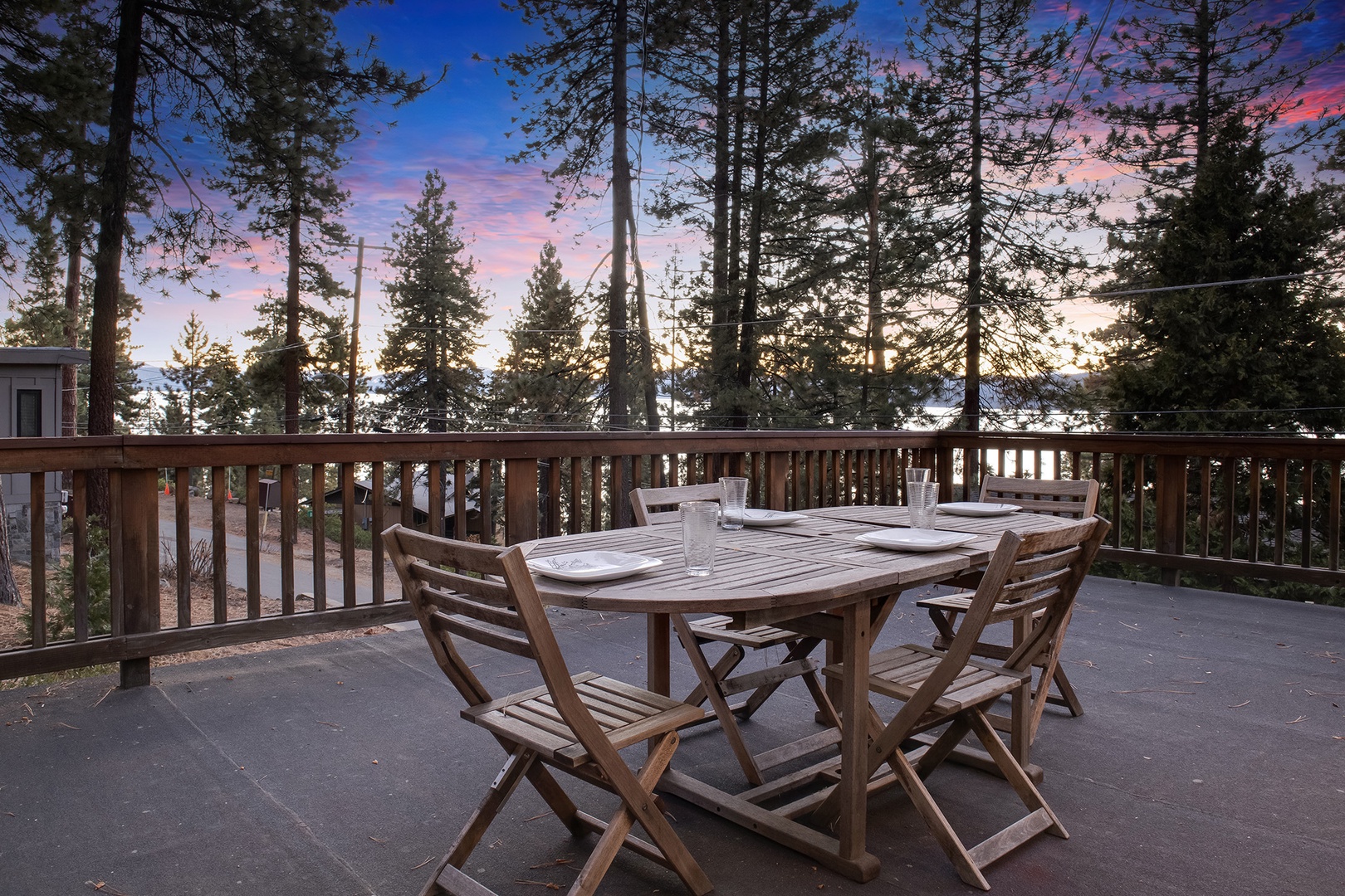 Dine outdoors on the patio with great views