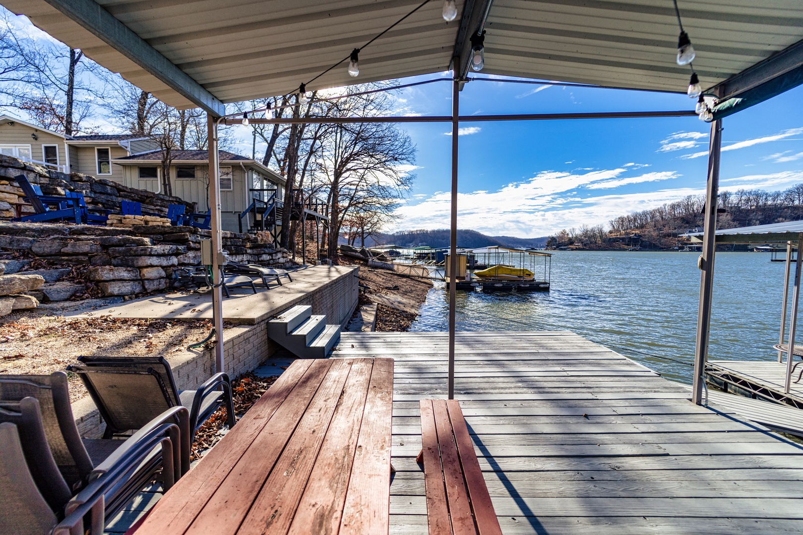 Sip morning coffee or grab a bite on the dock!