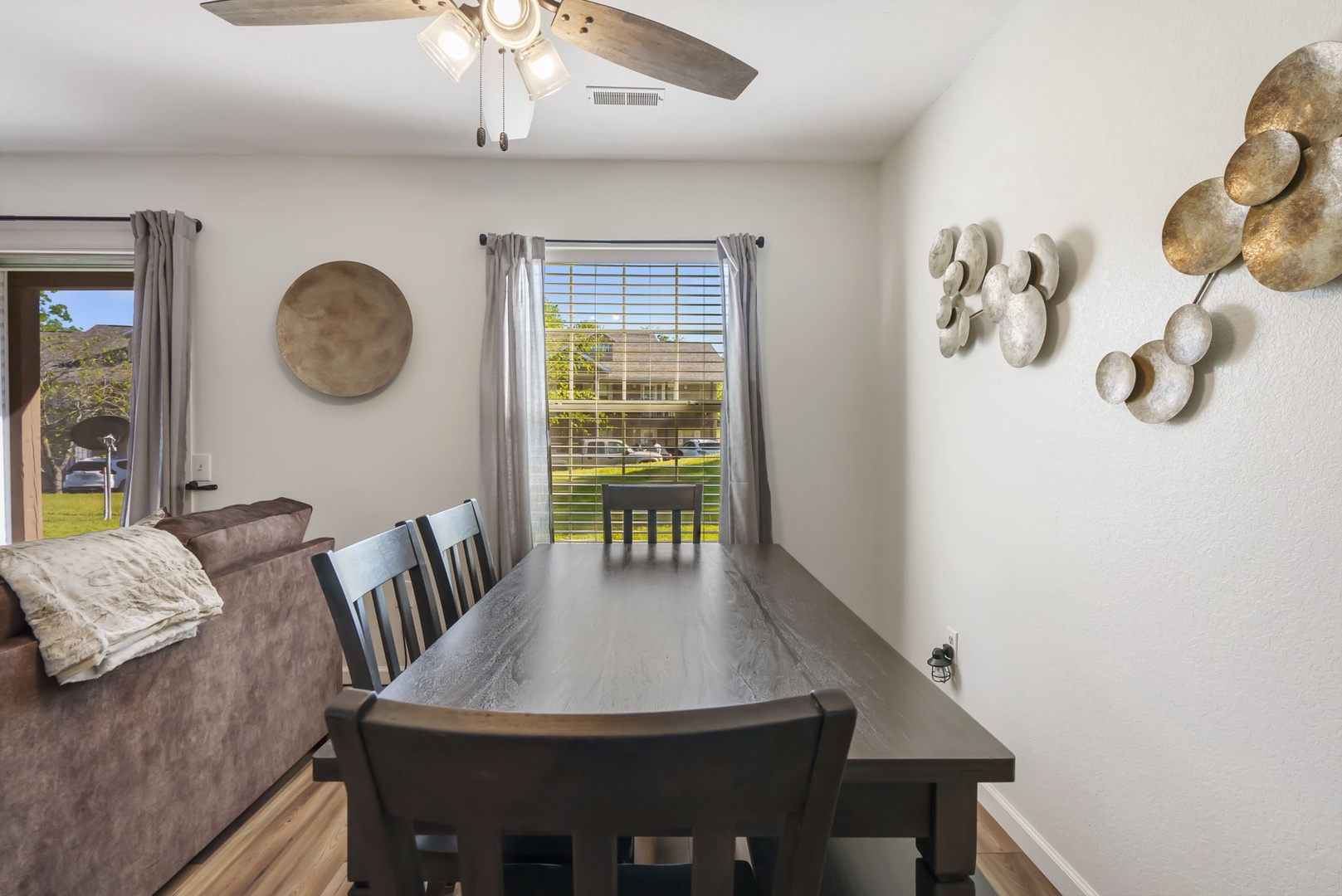 Spend time visiting and enjoying meals together at the Dining Table, with seating for 6
