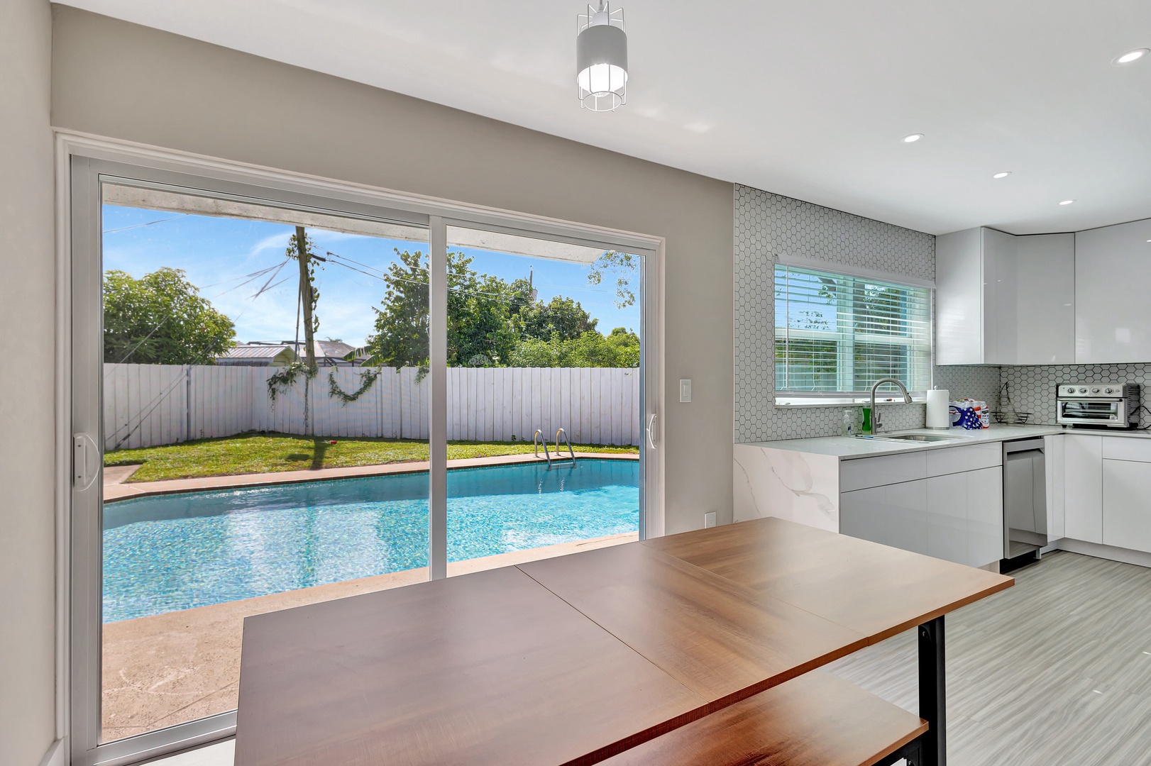 Dining table with seating for 6