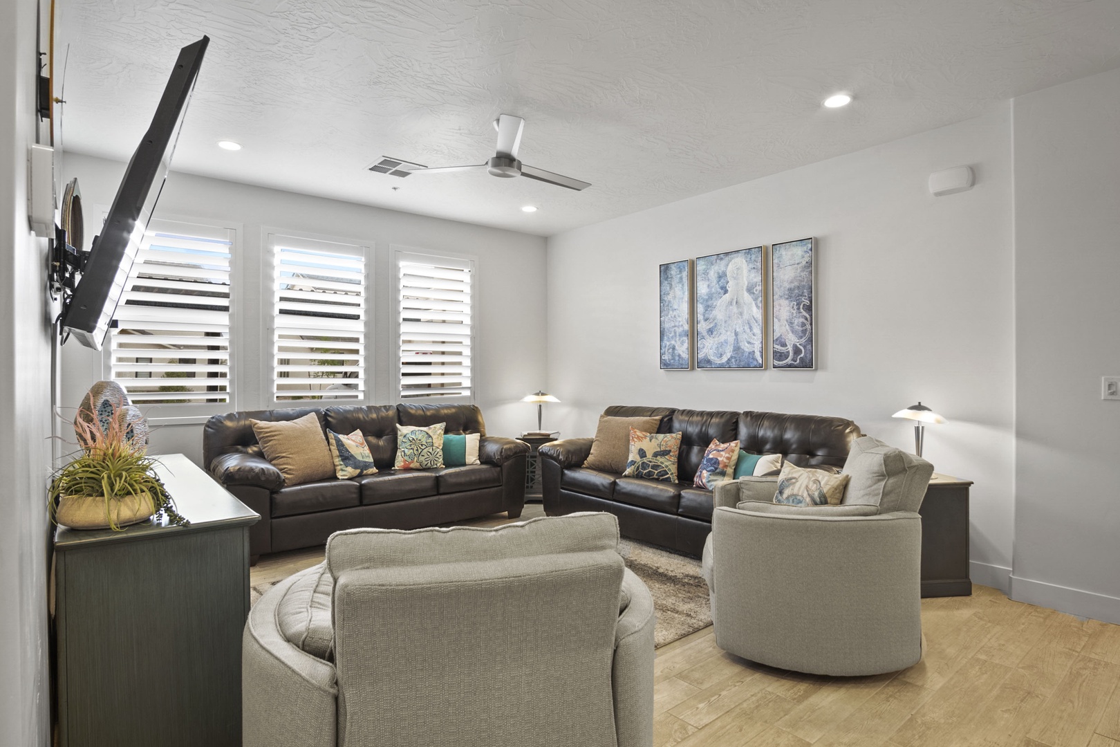 The Living Room offers plenty of comfortable seating and a Full Sleeper Sofa