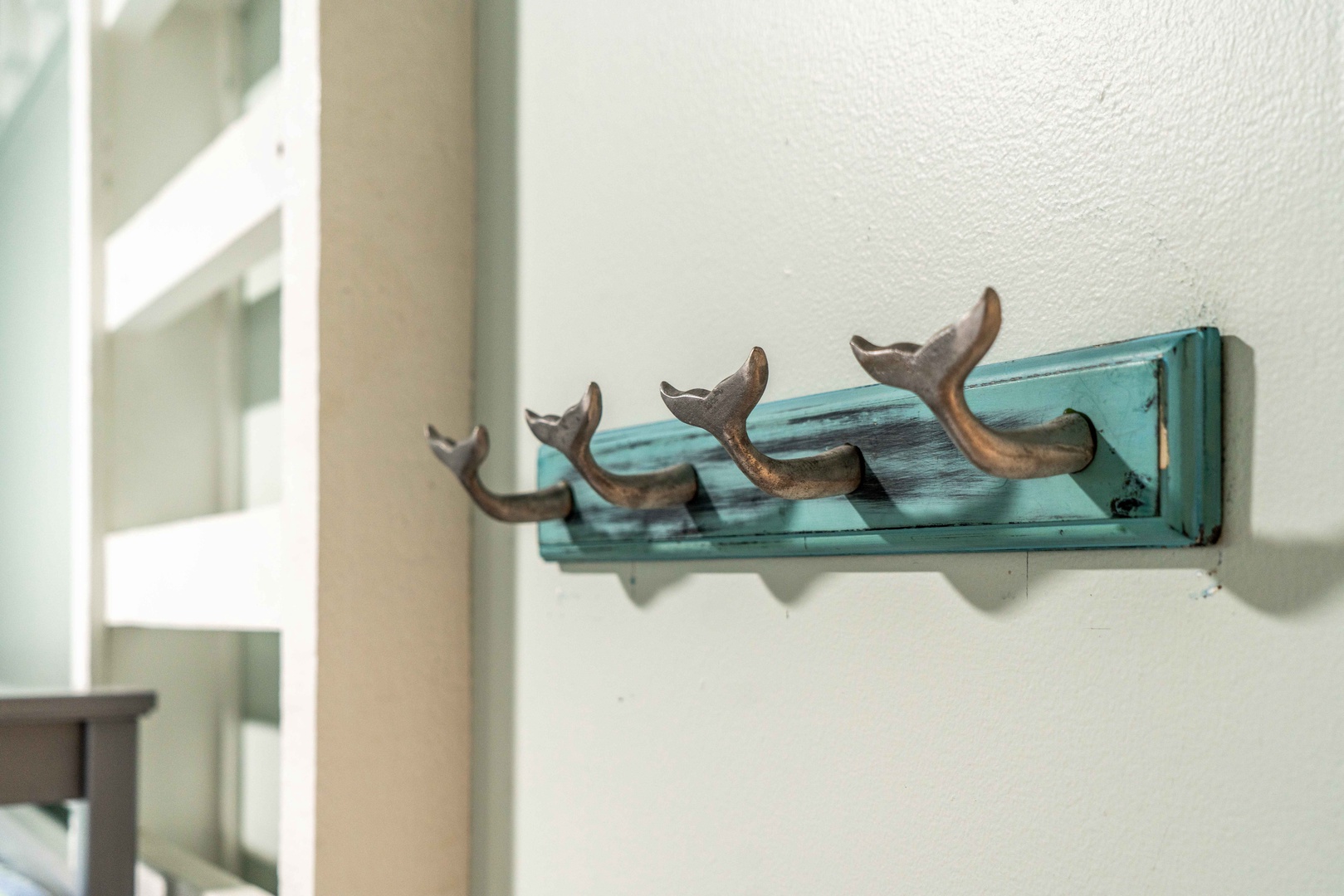 A pair of cozy twin-over-twin bunkbeds awaits in the final bedroom