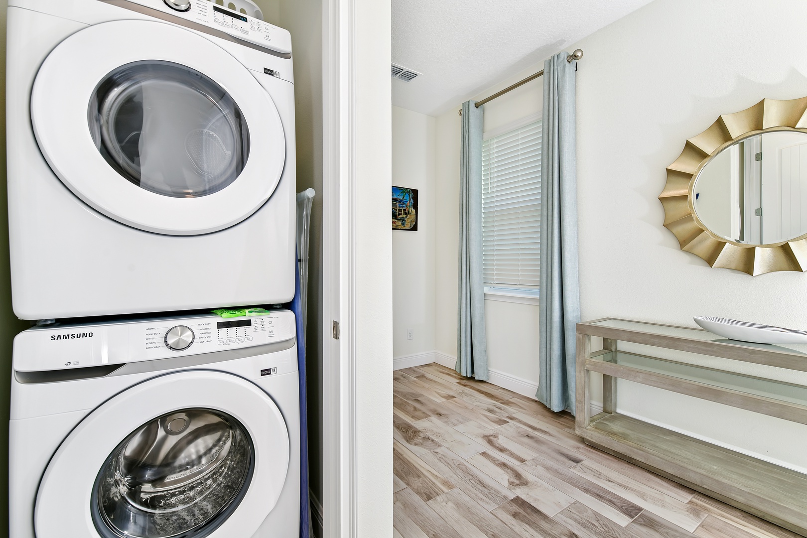 Private laundry available for your stay located on 1st floor closet near the entry