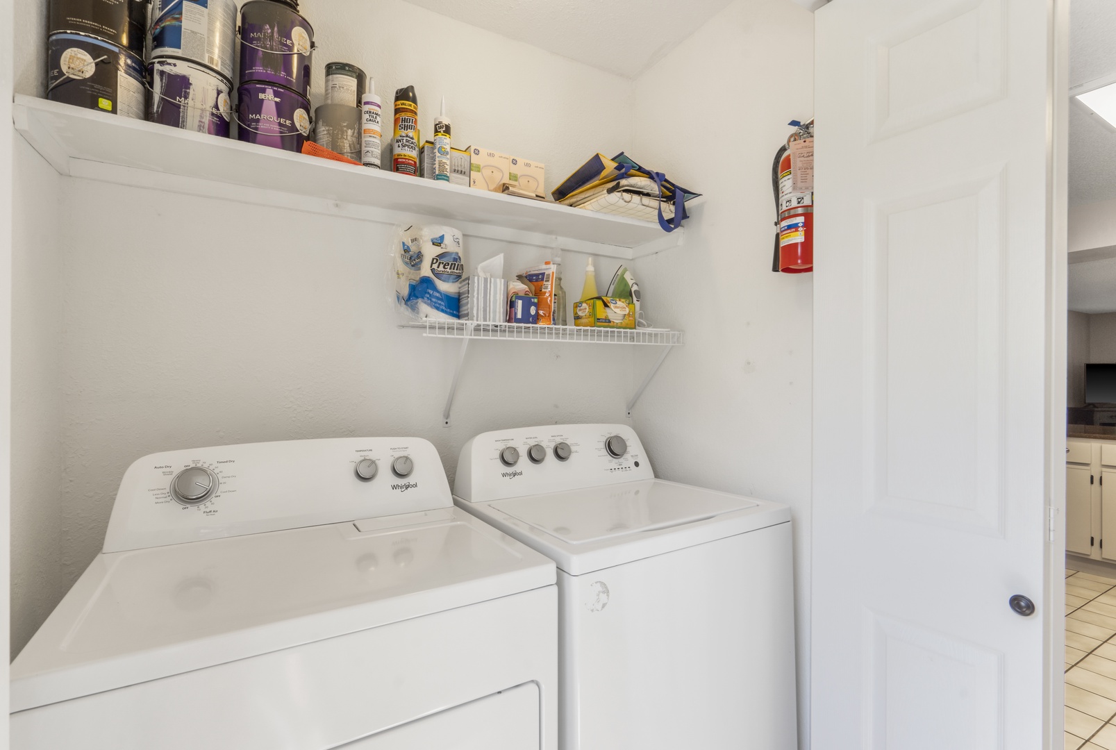 Laundry area off of the kitchen