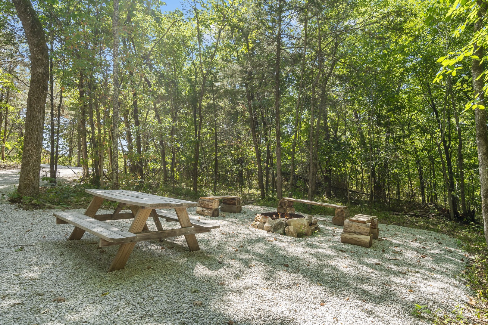 Private fire pit area for you and your guests to enjoy