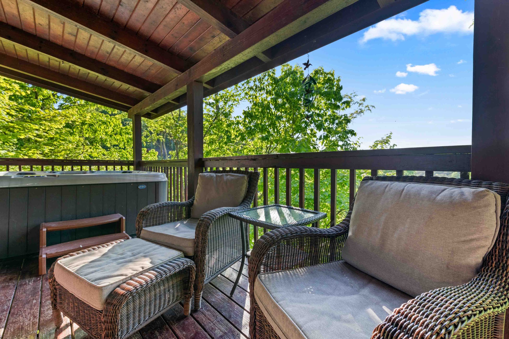 Breathe in the fresh air on our spacious deck