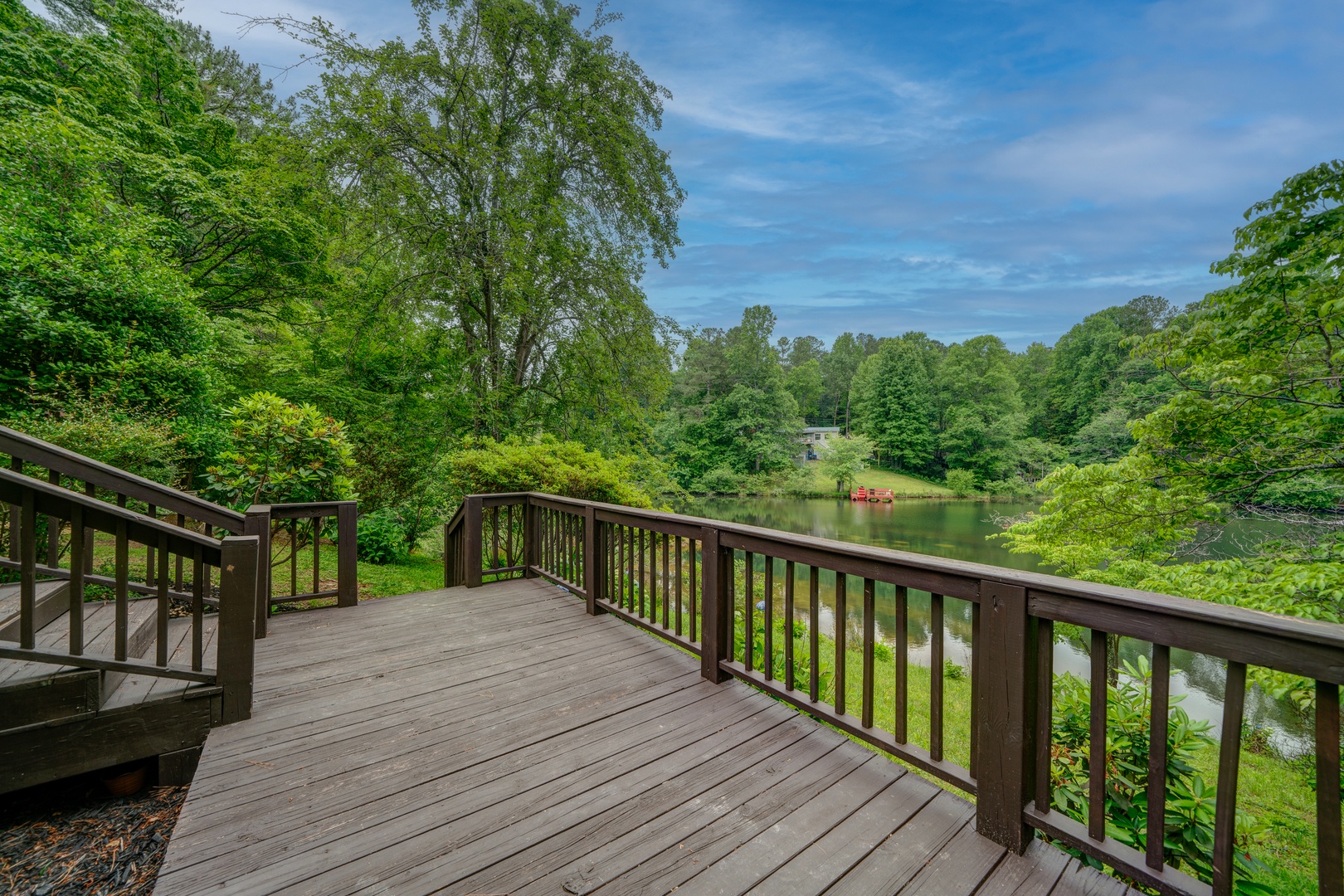 Step out onto the back deck & take in the fresh air