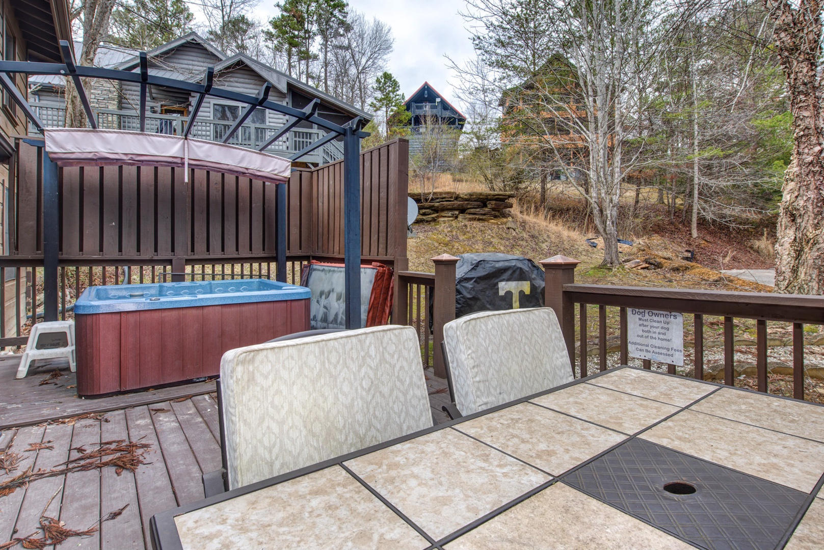 Enjoy alfresco dining and leisurely lounging on the spacious deck