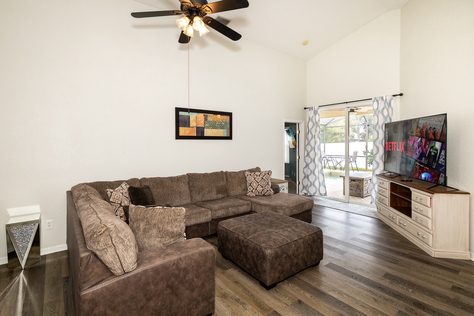 Comfortable seating in the living room for you and your guests
