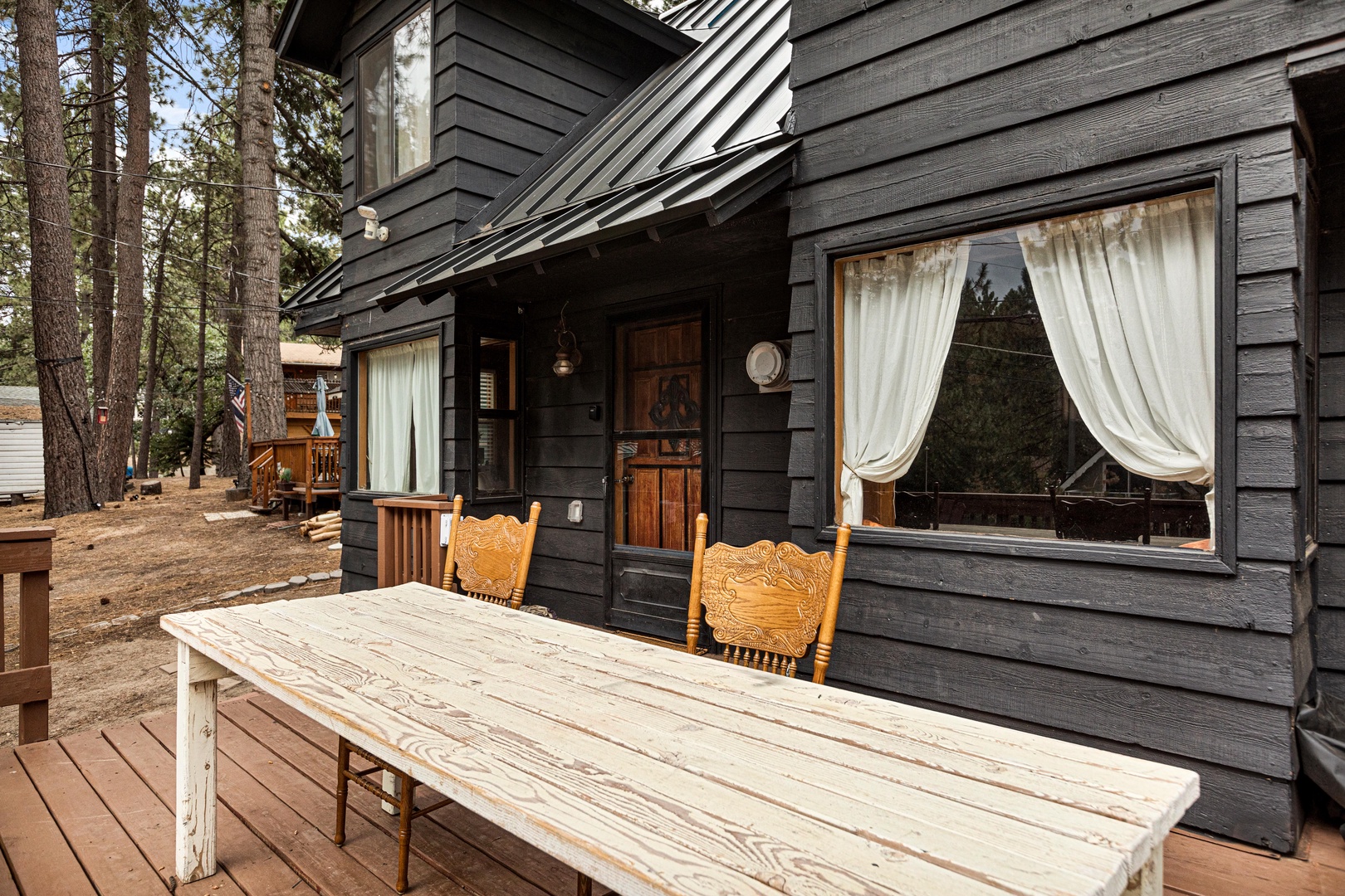 Deck with outdoor seating and grill