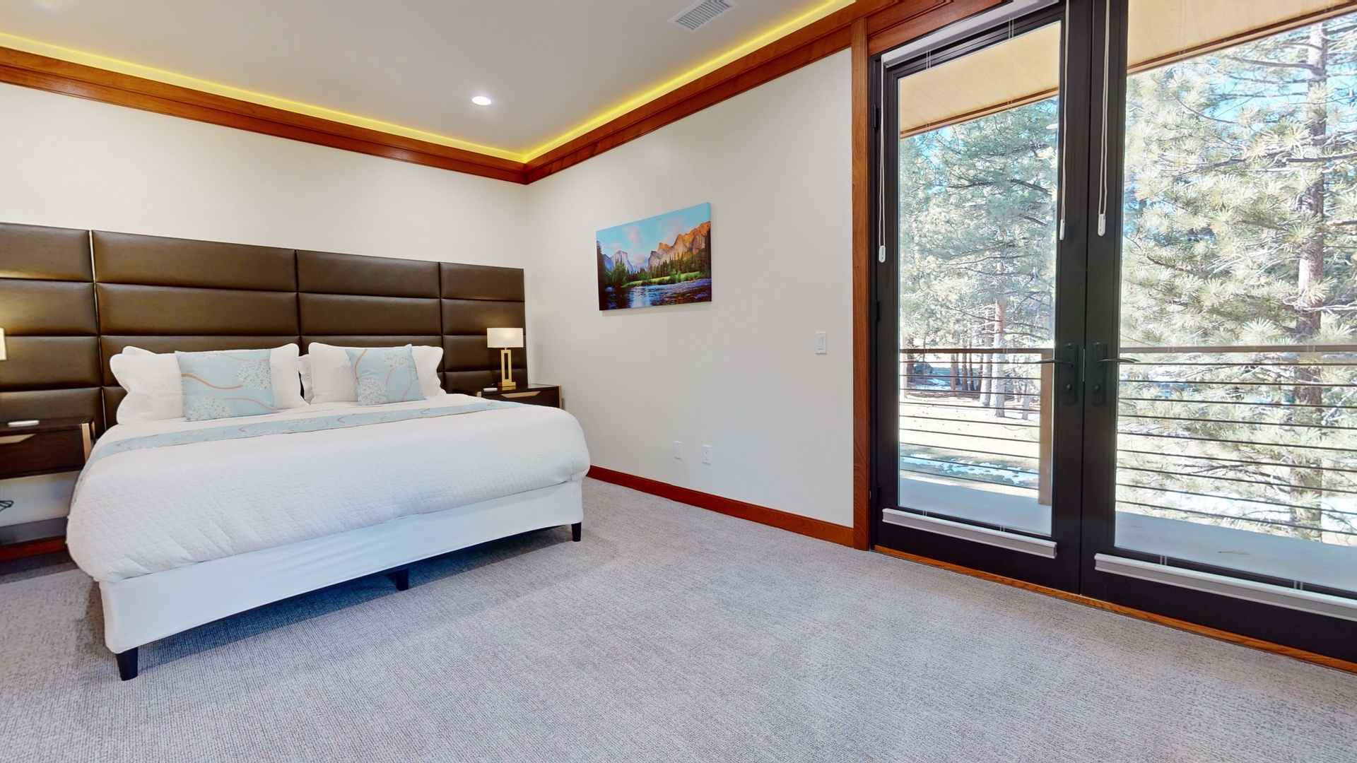 Bedroom 4 with King bed balcony, Smart TV, and en-suite