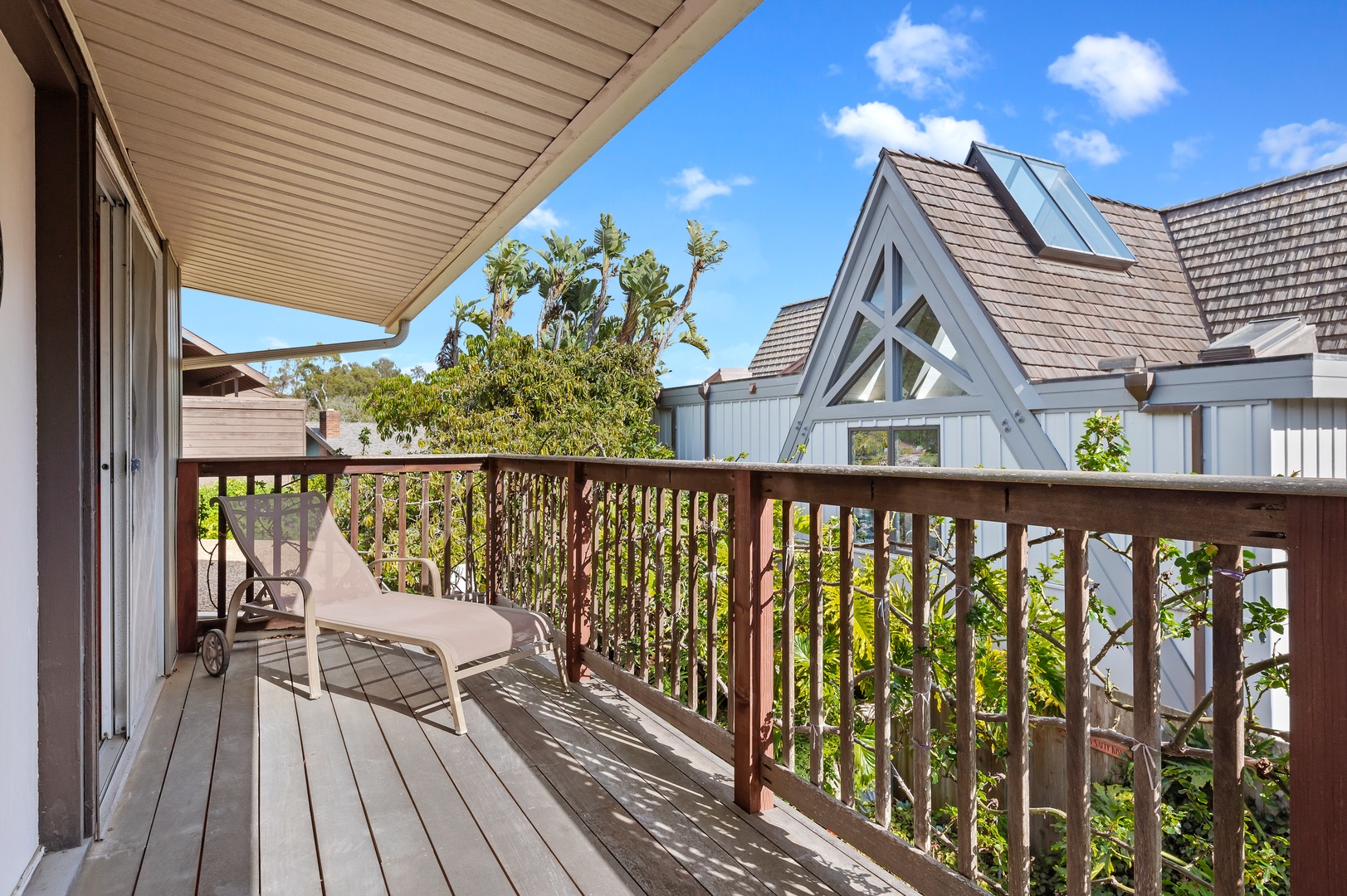 You’ll feel tucked away from it all on this secluded Deck, with outdoor lounge space and Table for 2