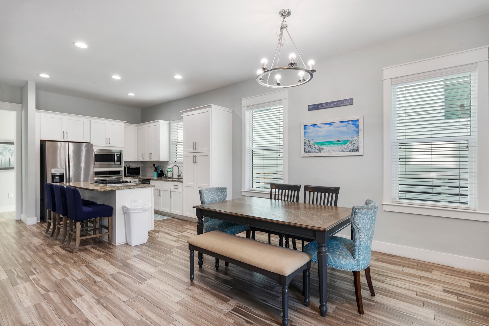 Dining table with seating for 6